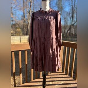 Moodie tiered, long sleeve dress size extra small